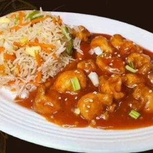 Chicken Manchurian + Fried Rice