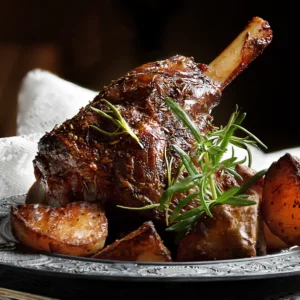 Lamb Shank with Rice